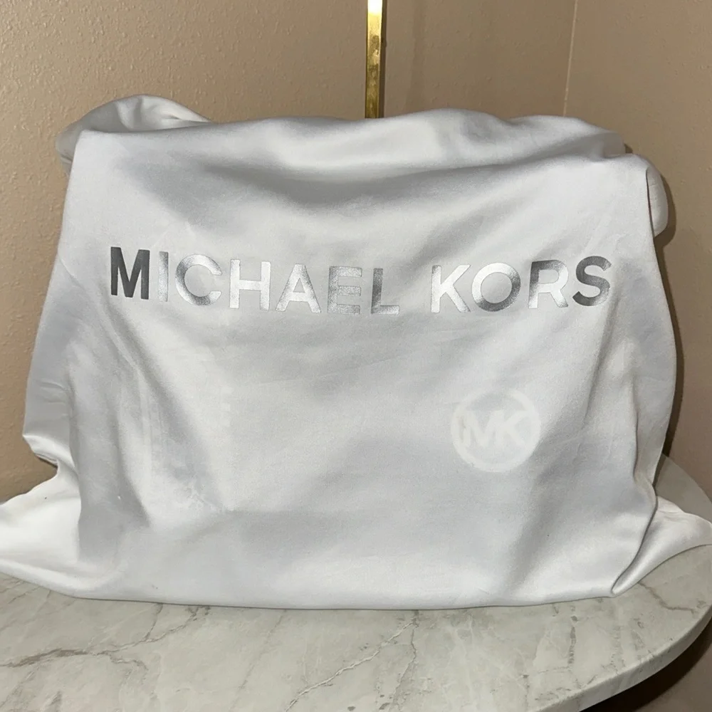 Michael Kors Black Quilted Shoulder Bag With Dust Bag & Scarf